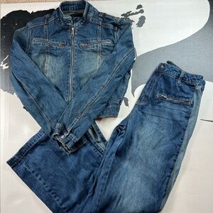 Fashion Nova Blue Denim Set